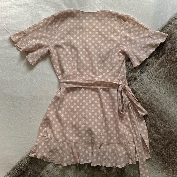 Majorelle Polka Dot Deep V-Neck Wrap Dress - Picture 6 of 6